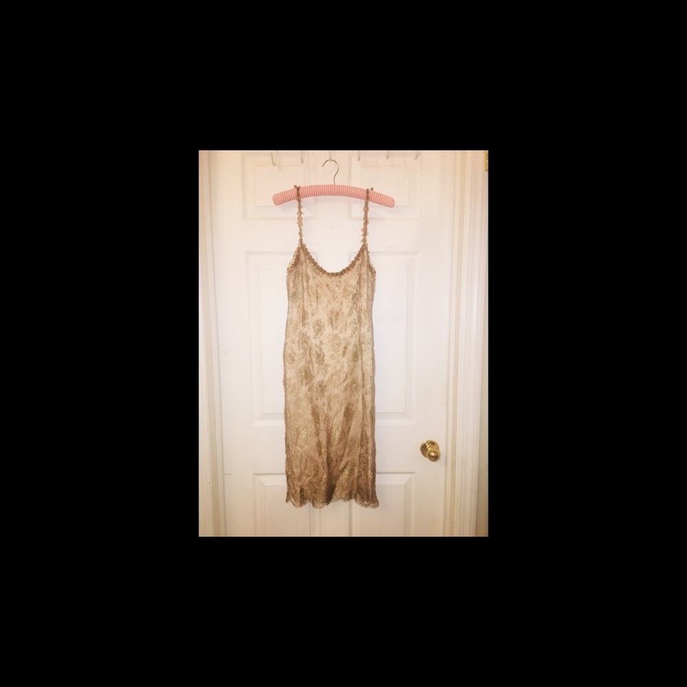 EUC! ESCADA 💯% authentic metallic lace silk dress - Picture 7 of 7